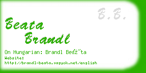 beata brandl business card